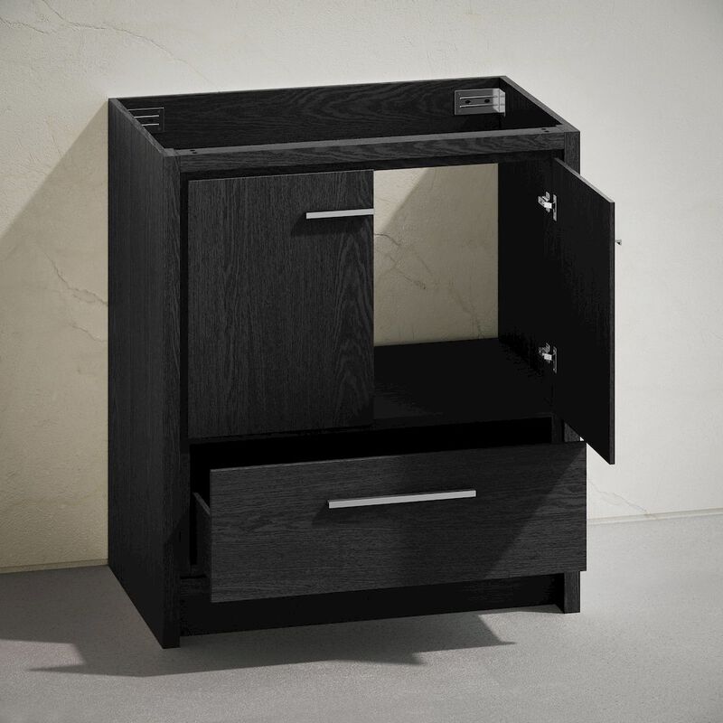Virage 30" Freestanding Bathroom Vanity in Black Oak without Sink Top image number 5