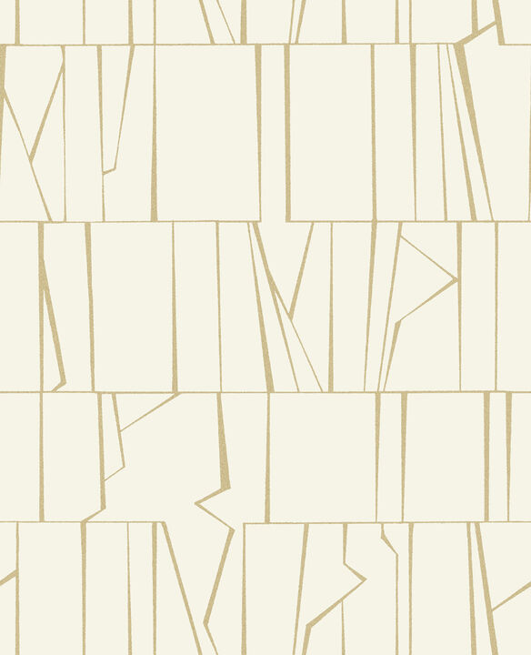 Huntington Gold Geometric Stripe Wallpaper