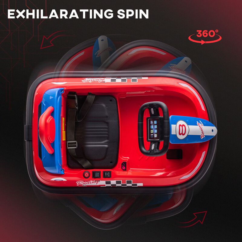 BreeBe Bumper Car for Kids, 360 degree Rotation 6V Electric Ride On Bumper image number 3