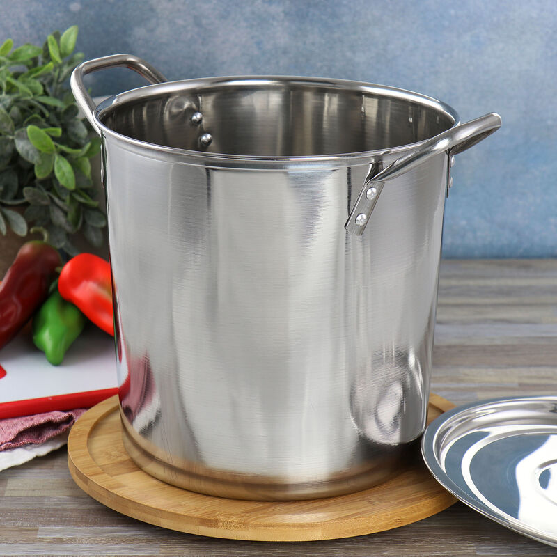 Gibson Everyday Whittington 8 Quart Stainless Steel Stock Pot with Lid