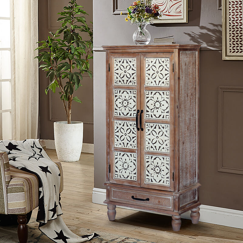 Guceb Vintage Carved Wood Armoire image number 3