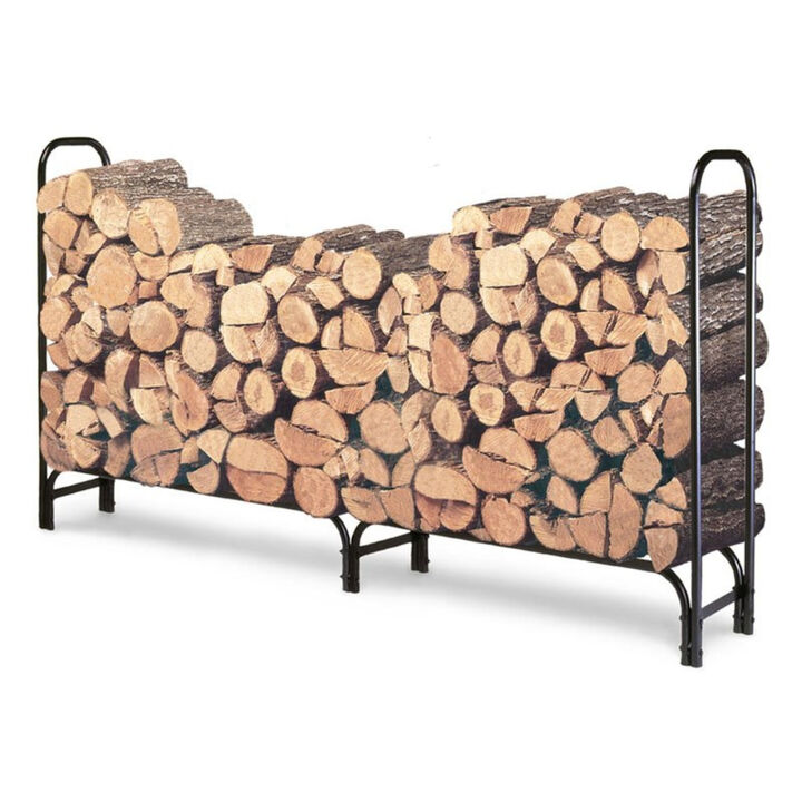 Outdoor Firewood Rack with Sturdy Tubular Steel Frame for Log Storage