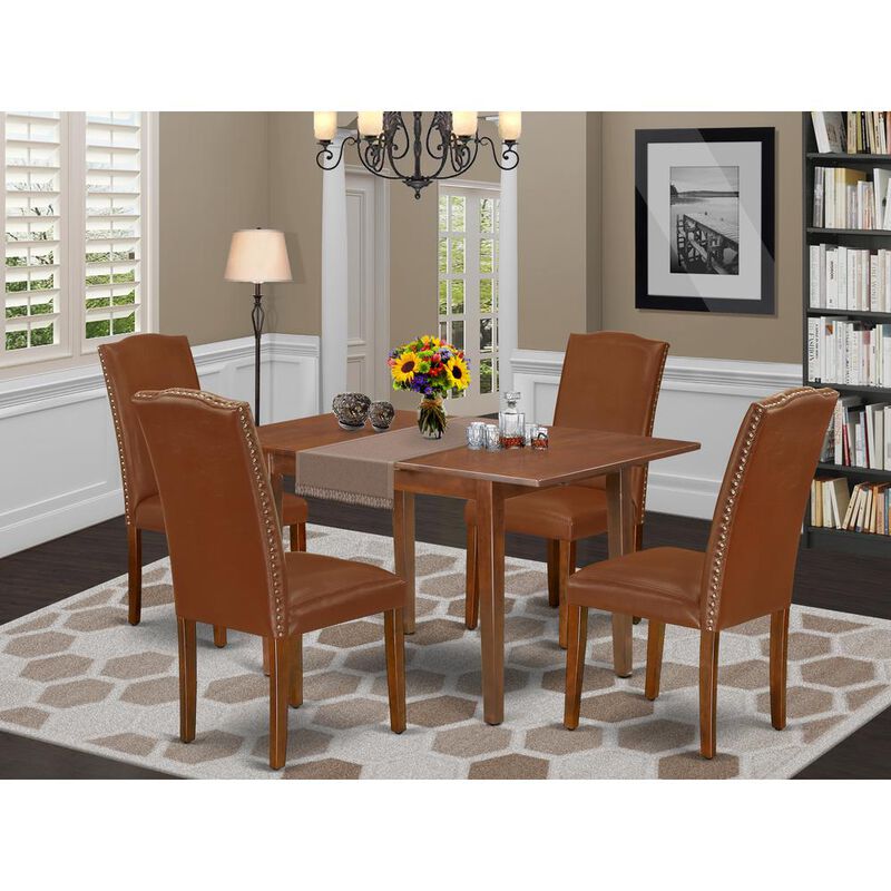 East West Furniture Dining Room Set Mahogany