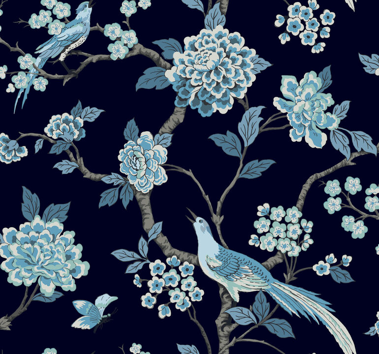 Fanciful Navy Wallpaper