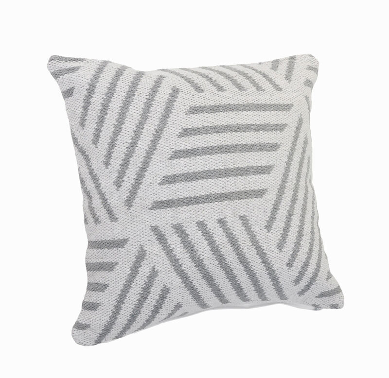 Modern Cotton Geometric Throw Pillow with Zipper &ndash; Elegant Decorative Cushion