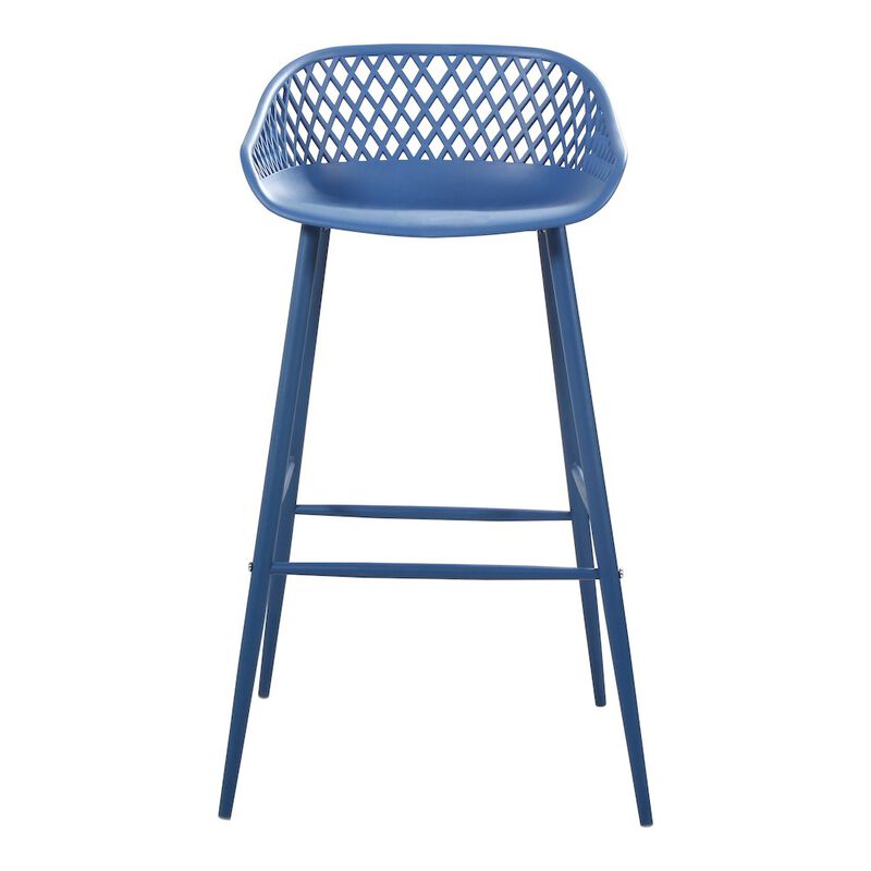 Moe&rsquo;s Piazza Outdoor Barstool Blue - Set Of Two