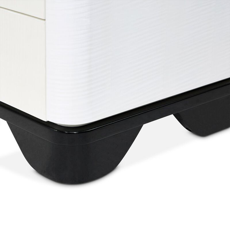 Michael Amini Tuxedo Large Nightstand - Piano Keyboard