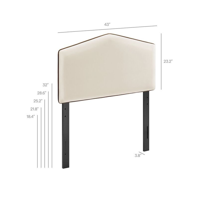Cosette Performance Velvet Twin Size Headboard image number 1