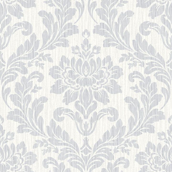 Galois Light Grey Damask Wallpaper