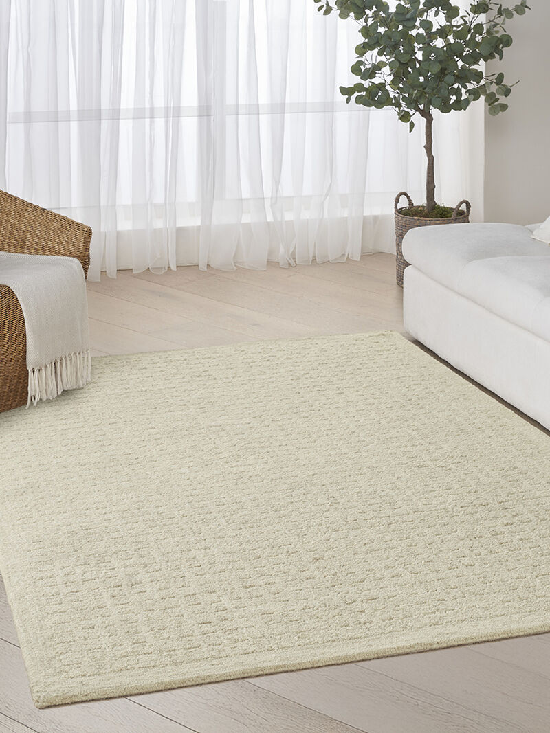 Pure Grids PGR01 Ivory/Beige 3'9" x 5'9" Rug