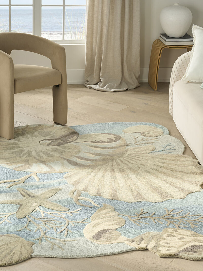 Waterside WRS01 Blue 5'3" x 7'3" Rug