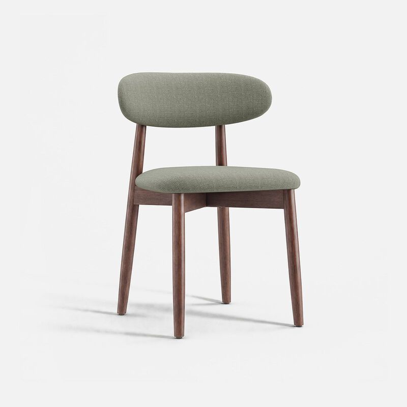 COLAMY NOYA Mid-Century Modern Upholstered Dining Chair Set of 2 image number 0