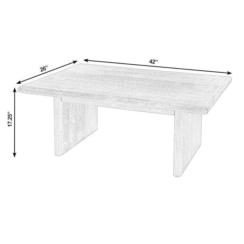 Butler Specialty Halmstad 42 in. W Rectangular Wood Coffee Table, Light Brown image number 2