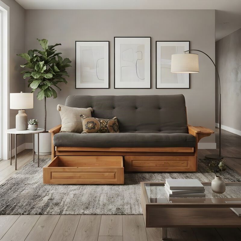 KODIAK Phoenix Frame Queen-Butternut Finish-Mattress-Storage Drawers image number 5