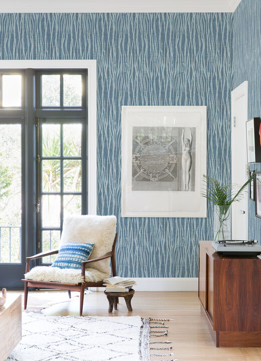 Nazar Indigo Indigo Stripe Wallpaper