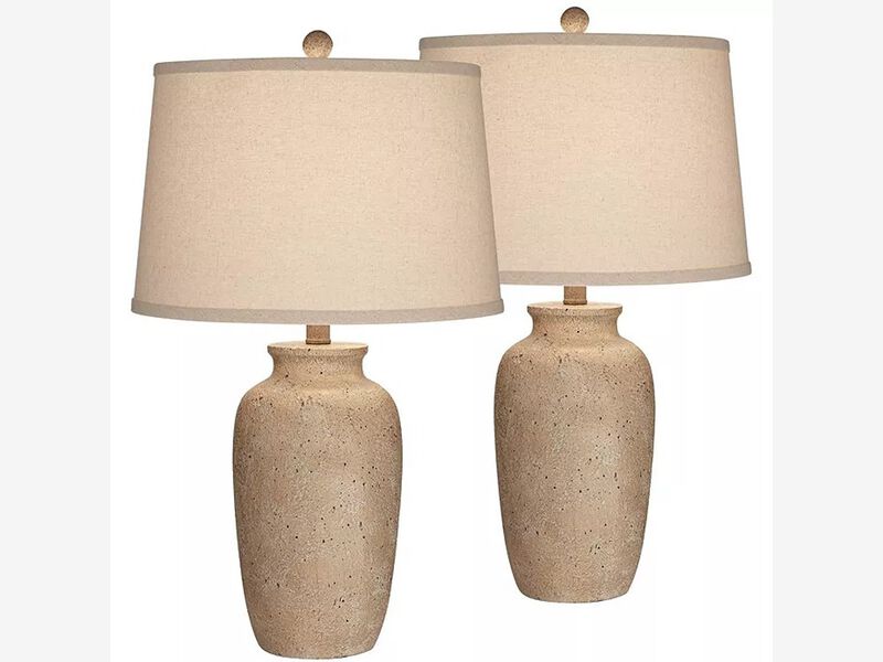 Regency Hill 25 1/2" High Farmhouse Rustic Coastal Country Cottage Table Lamps Set of 2 image number 0