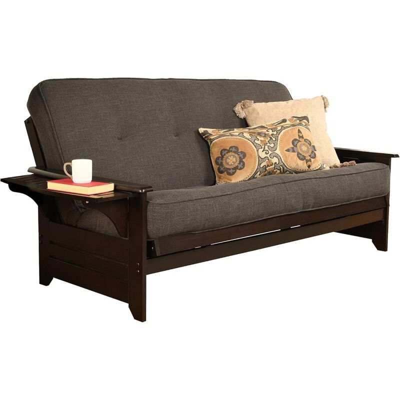 Phoenix Frame-Espresso Finish-Linen Charcoal Mattress