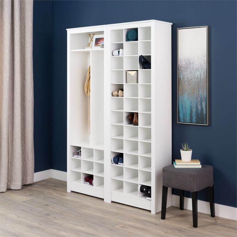 Prepac Space-Saving Shoe Storage Cabinet, White