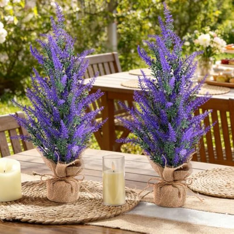 2 Piece Lavender Artificial Flowers Wedding Centerpiece Decor image number 3