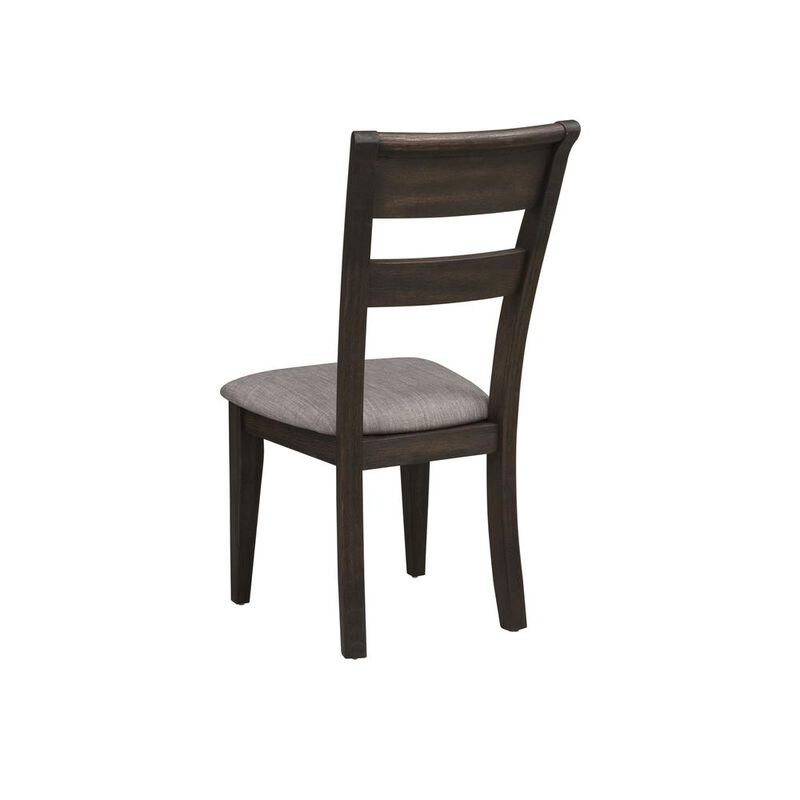 Liberty Furniture Double Bridge Splat Back Side Chair (RTA)-Set of 2 in Dark Chestnut image number 3