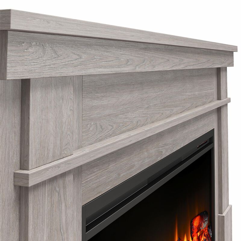Elmcroft Wide Mantel with Linear Electric Fireplace
