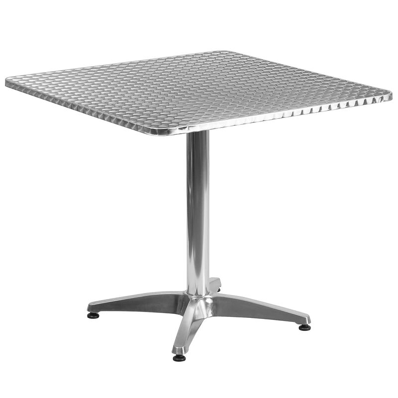 Flash Furniture Mellie 31.5'' Square Aluminum Indoor-Outdoor Table with Base