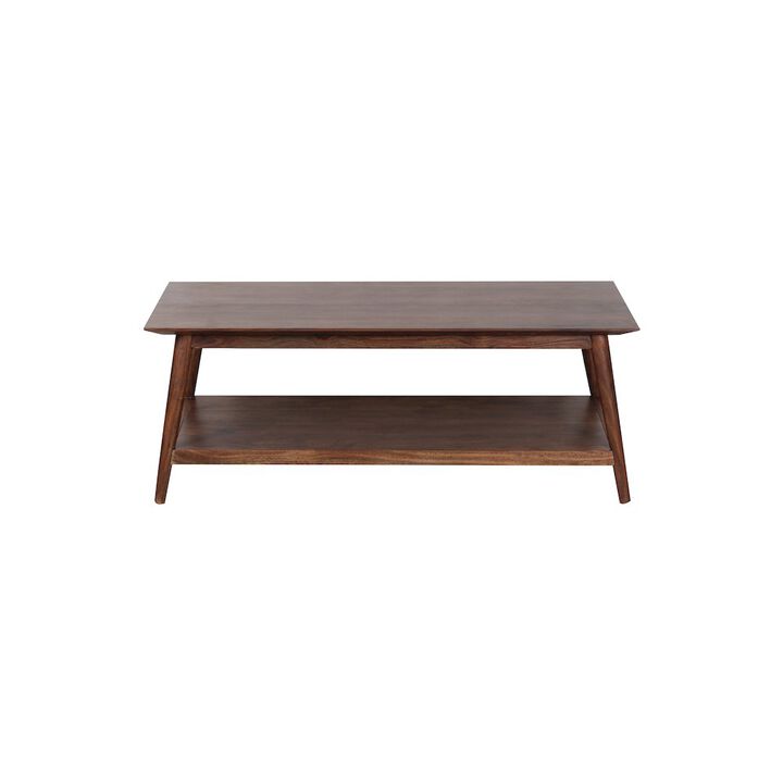 Porter Designs Portola Solid Acacia Wood Coffee Table, Brown