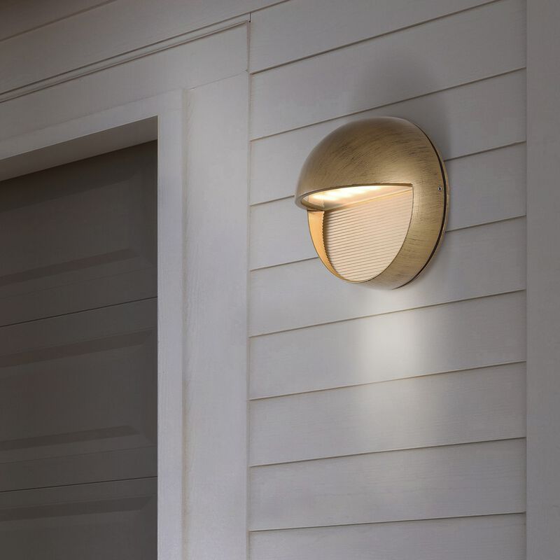 Orbe Outdoor Metal/Glass Integrated LED Wall Sconce
