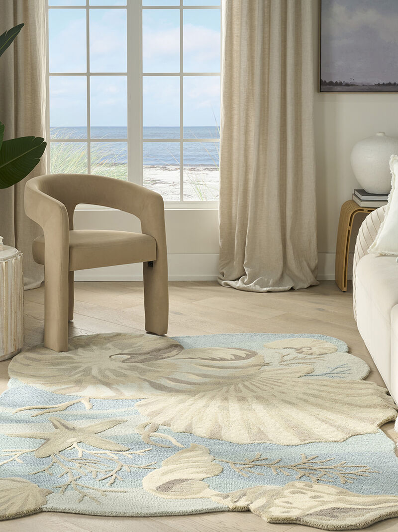 Waterside WRS01 Blue 5'3" x 7'3" Rug