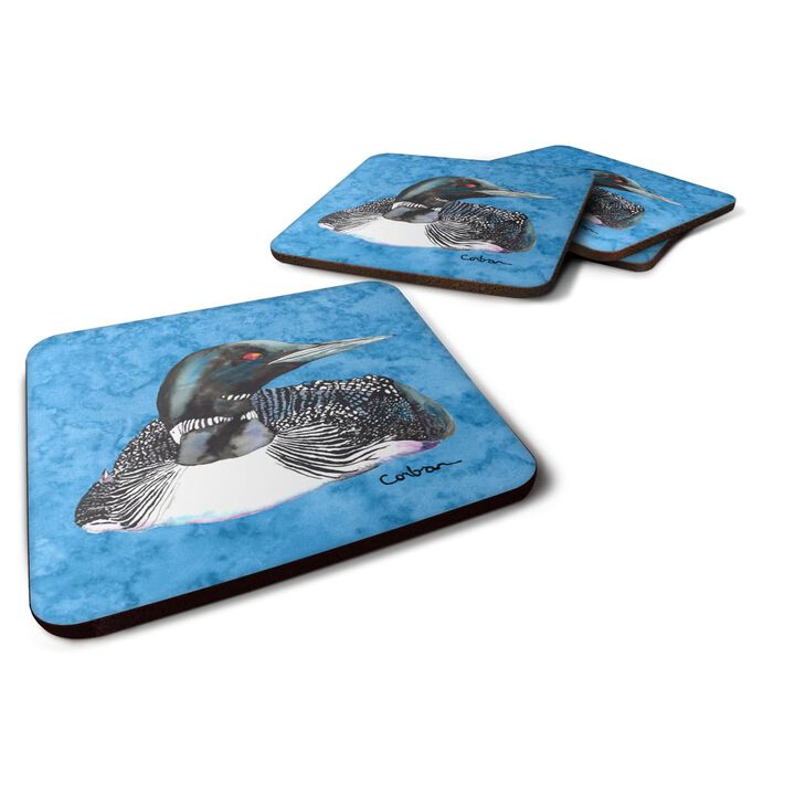 Caroline's Treasures 8717FC Loon Foam Coasters (Set of 4), 3.5 H x 3.5 W, Multicolor