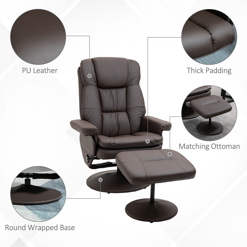 Adjustable Massage Office Chair with Tilt Recline and Padded Armrests