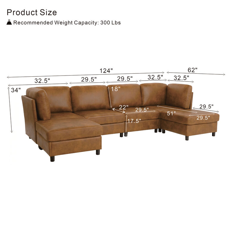 Bukbop Modern Modular Corner Sofa Foil fabric image number 4