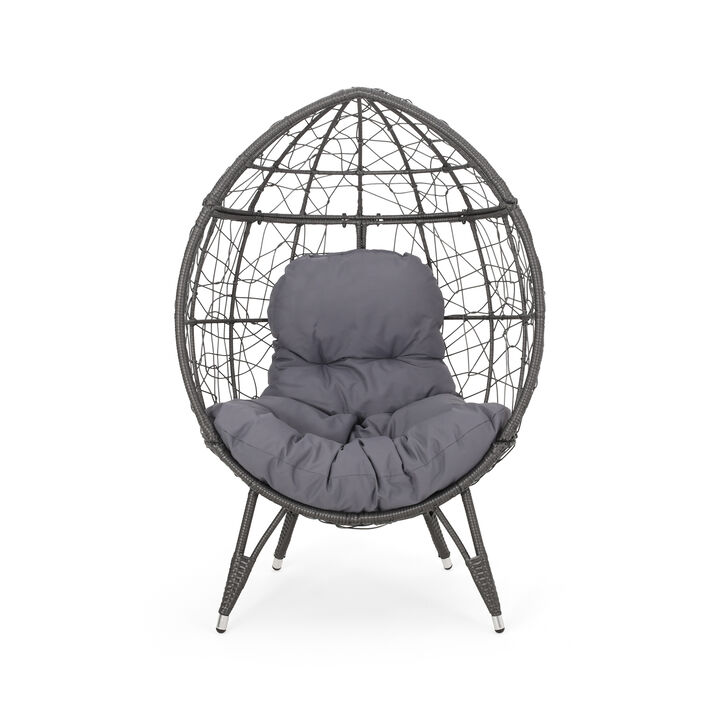 Merax Patio Rattan Egg Chair Teardrop Chair