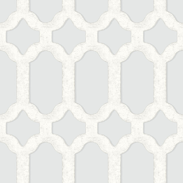 Chervil Sky Blue Trellis Wallpaper