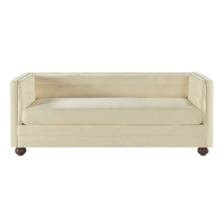 Gaxgox Modern Chenille 3 Seater Sofa