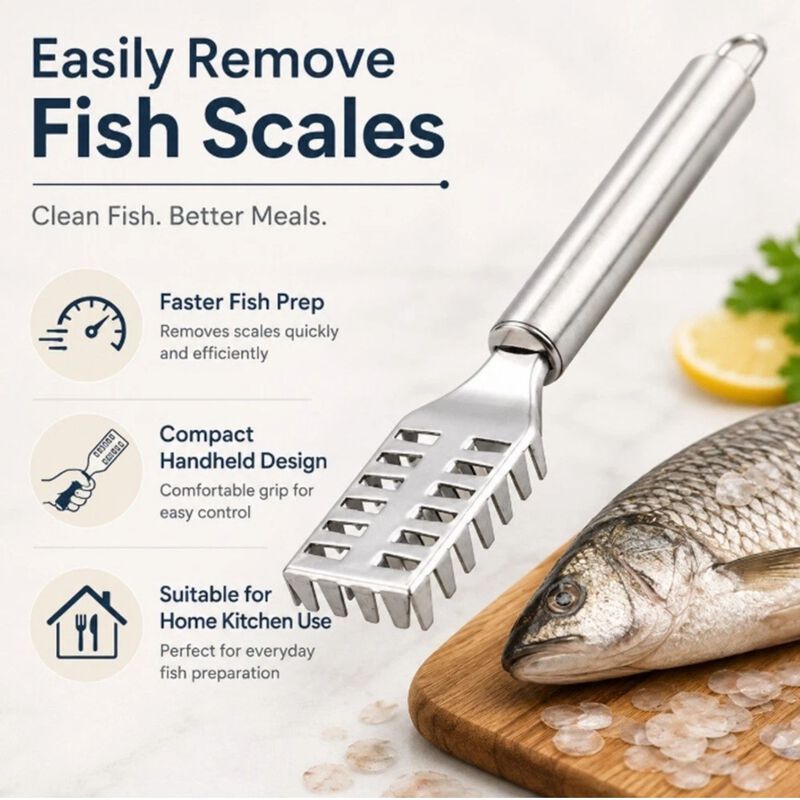 Stainless Steel Fish Scaler Scraper Brush image number 2