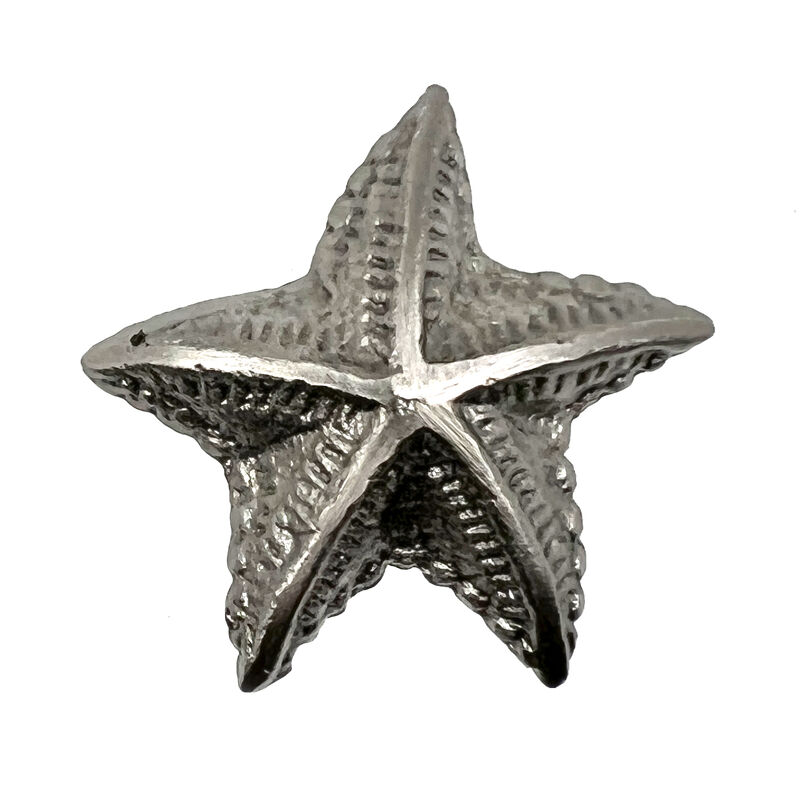 HomeRoots Set of Six Silver Starfish Knob Iron Drawer Pull Knobs image number 2