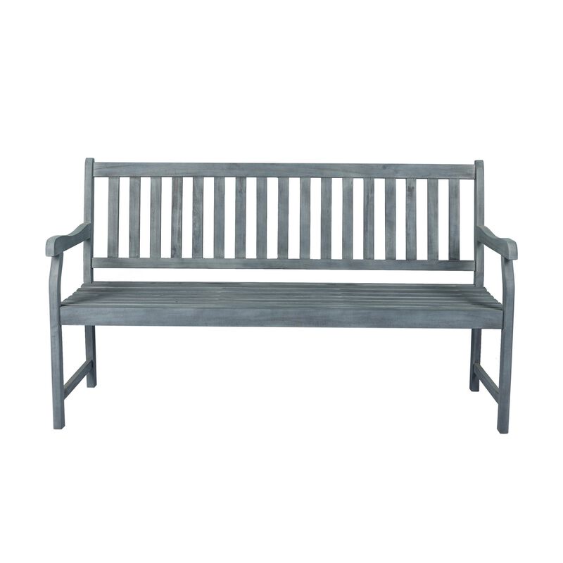 Laurel Slat Back Acacia Wood Outdoor Garden Patio Bench