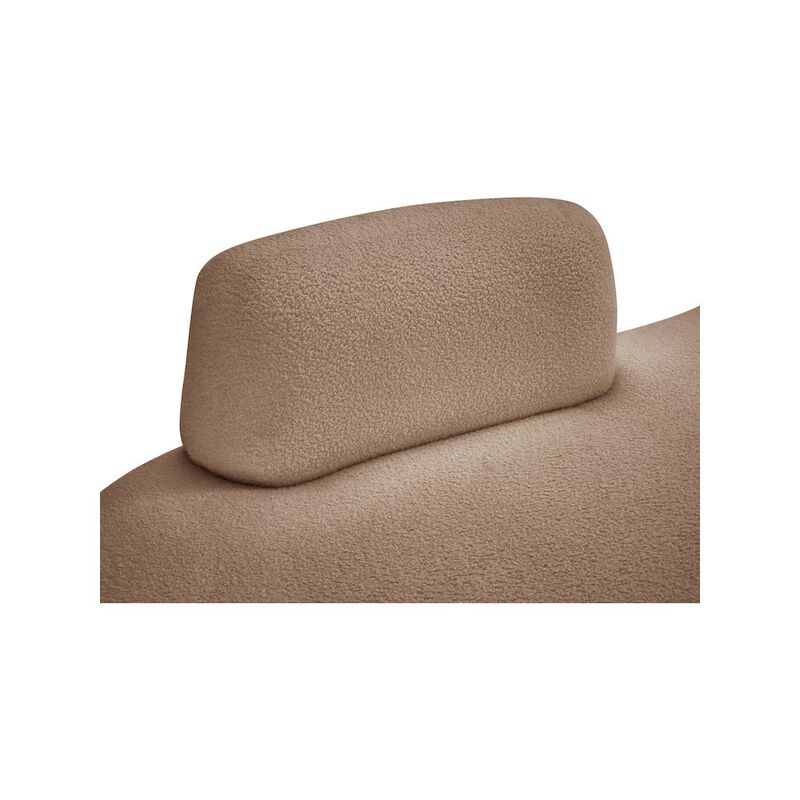 Meridian Furniture Argyle Beige Teddy Fabric Chaise/Loveseat