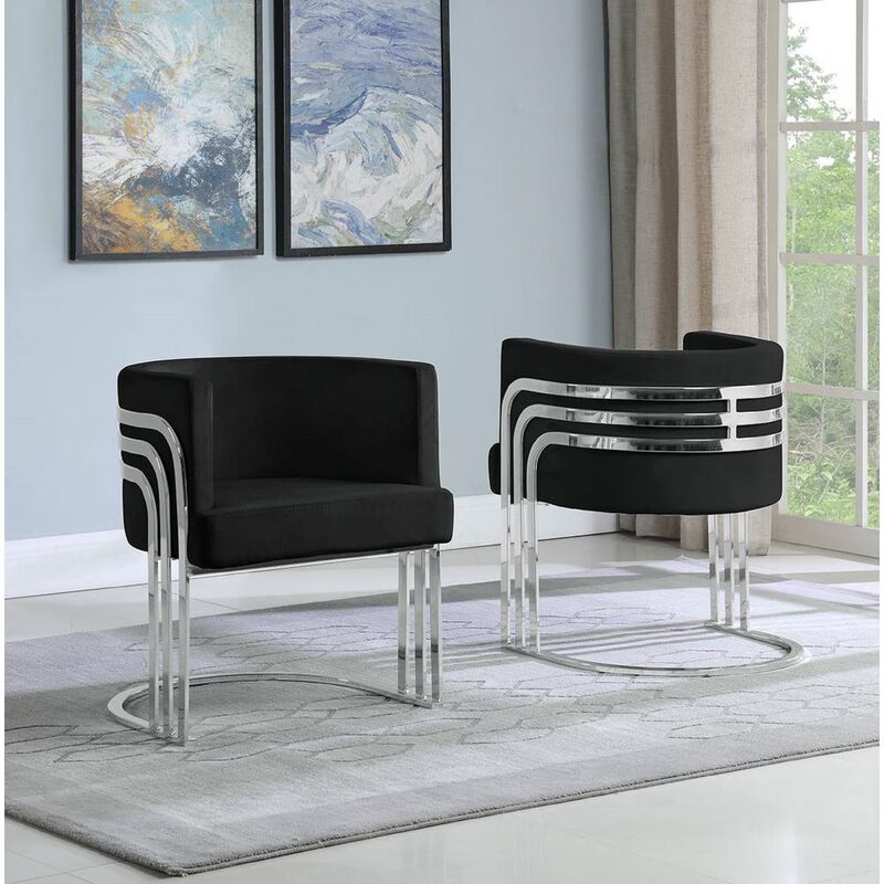 Velvet Barrel Chair - Base image number 1