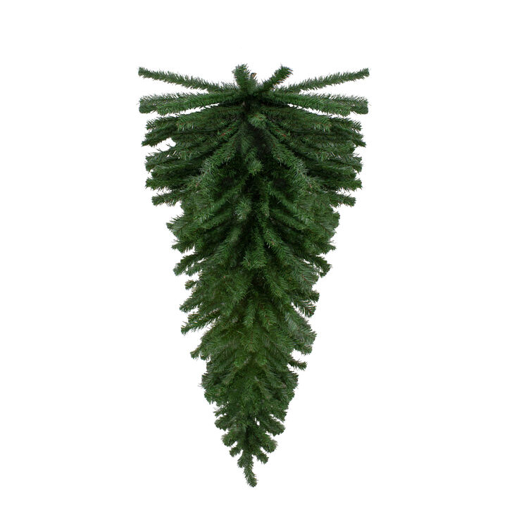 54" Green Pine Artificial Christmas Teardrop Swag - Unlit