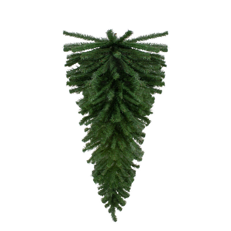 54" Green Pine Artificial Christmas Teardrop Swag - Unlit image number 0