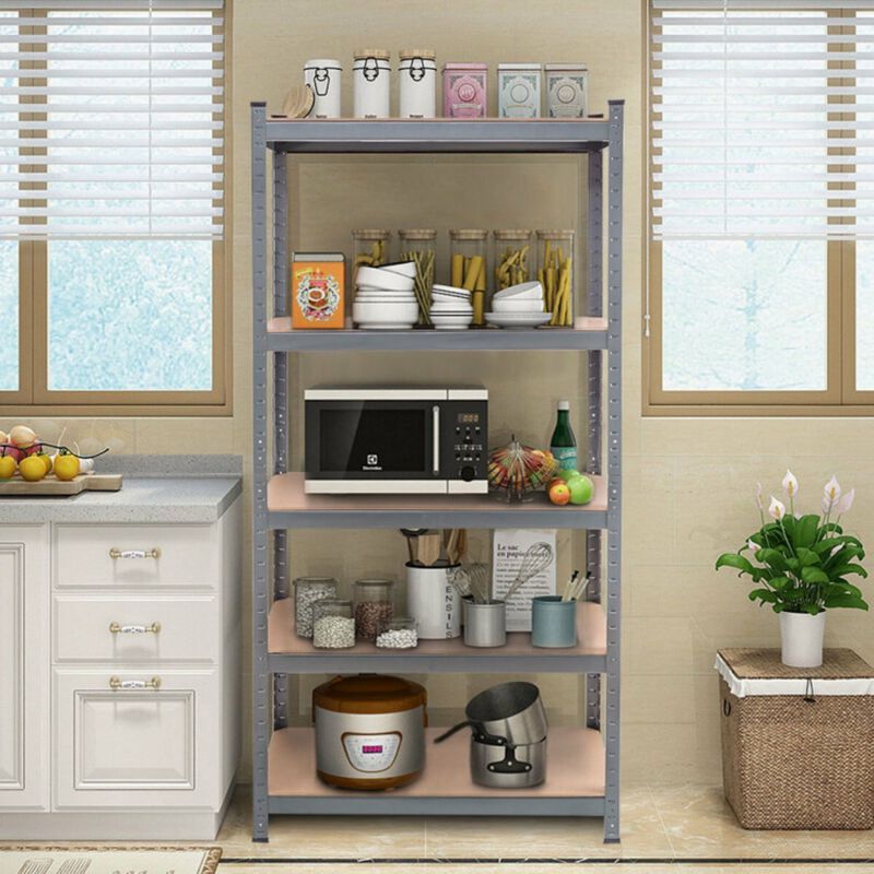 71 inch Heavy Duty Steel Adjustable 5 Level Storage Shelves image number 1