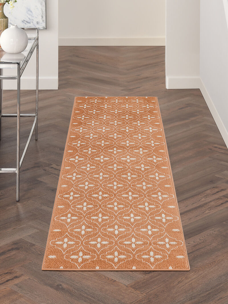 Nourison Essentials NRE04 Copper 2'2" x 7'6" Rug image number 1