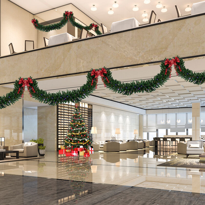 25' x 20" Pre-Lit Buffalo Fir Artificial Christmas Garland - Multi-Color LED Lights image number 1
