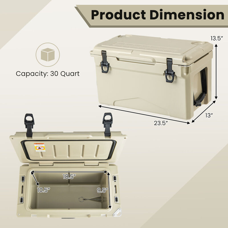 Rotomolded Cooler with Integrated Cup Holders and Bottle Opener