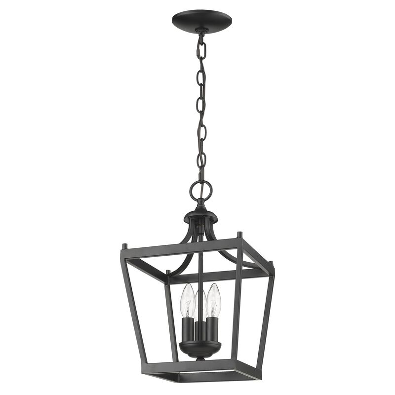 Hivvago Vintage Black Metal Tapered Hanging Light