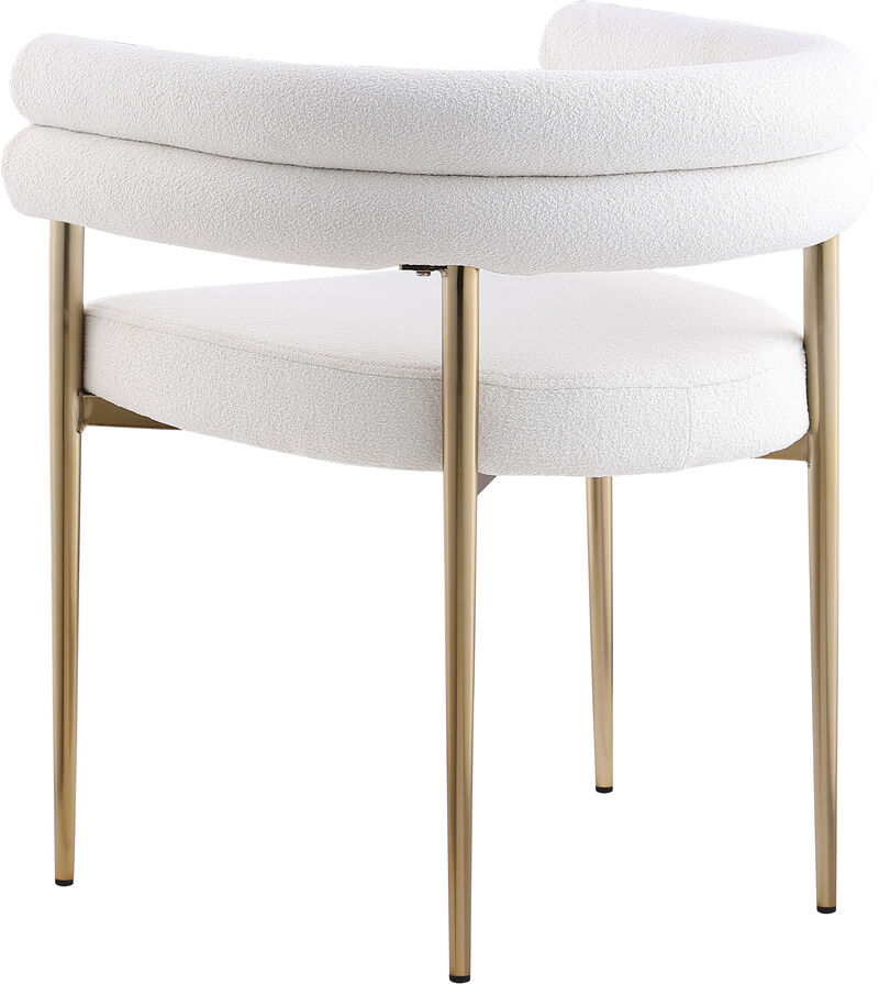 Meridian Furniture Brielle Cream Boucle Fabric Dining Chair, Set of 2 image number 2