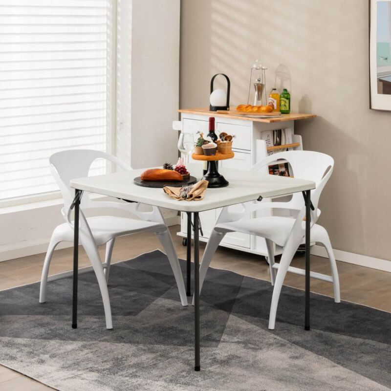 Hivvago Folding Camping Table with HDPE Tabletop and Rustproof Steel Frame