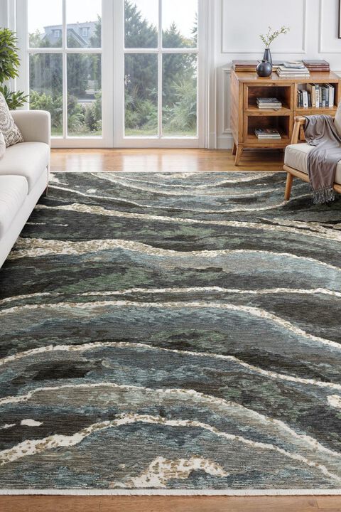 Echo ECH12 Blue 3'3" x 5' Rug
